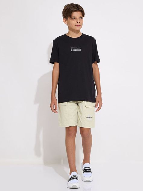 Polera Niño Jersey Wave Negro Calvin Klein-1