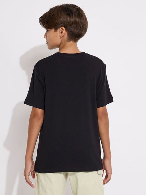 Polera Niño Jersey Wave Negro Calvin Klein-2