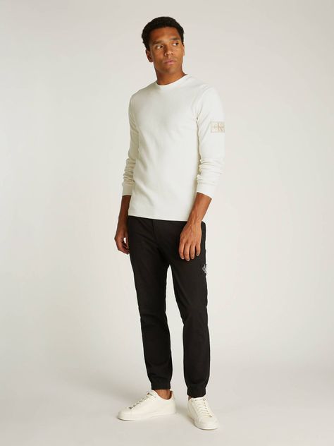 Polera LS Badge Waffle Blanco Calvin Klein-1