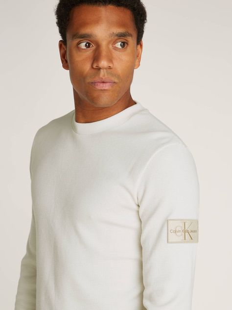Polera LS Badge Waffle Blanco Calvin Klein-3