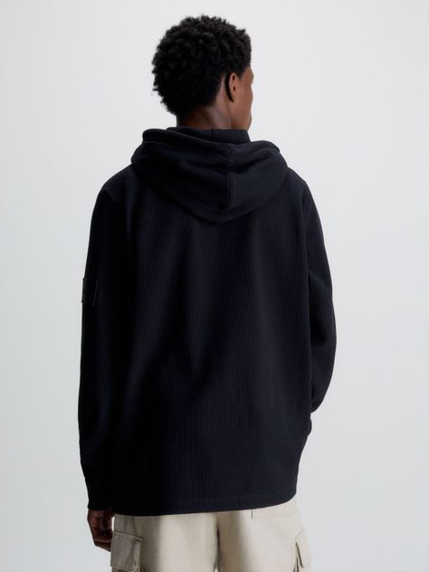 Polera Ls Badge Ottoman Negro Calvin Klein-2