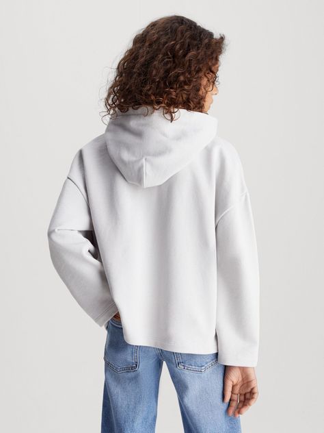 Polerón con Gorro Niño Swirl Monogram Gris Calvin Klein-1
