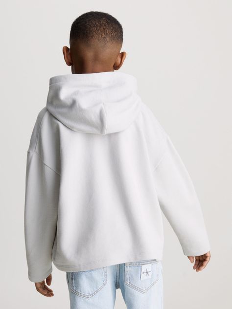 Polerón con Gorro Niño Swirl Monogram Gris Calvin Klein-5