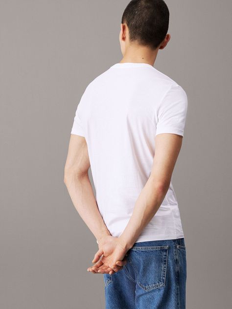 Polera Seasonal Monologo Blanco Calvin Klein-2