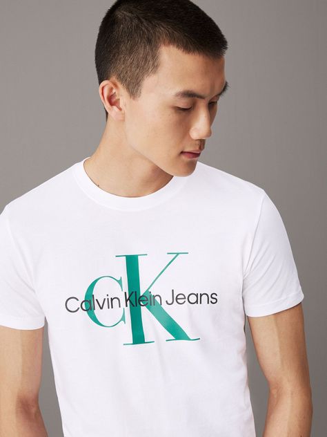 Polera Seasonal Monologo Blanco Calvin Klein-3