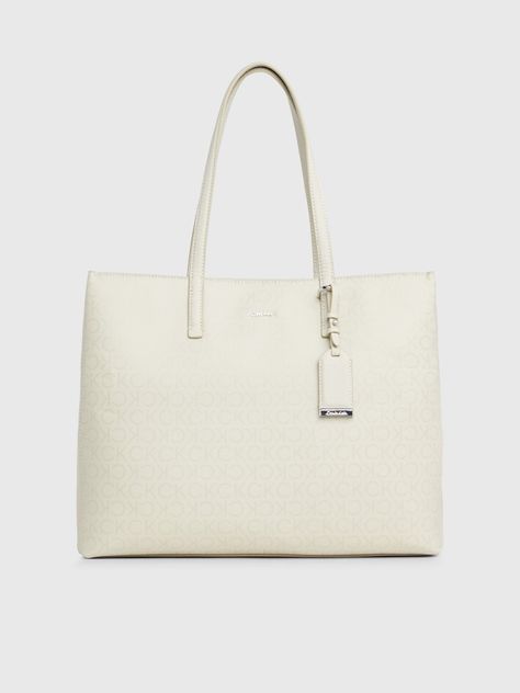 Cartera Shopper Ck Must Epi Mono Beige Calvin Klein-0