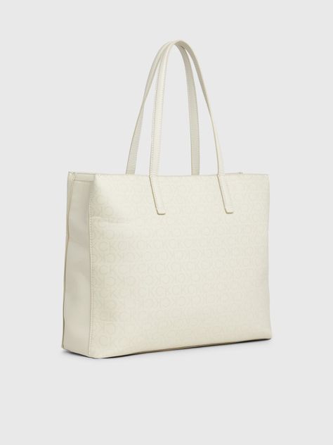 Cartera Shopper Ck Must Epi Mono Beige Calvin Klein-1