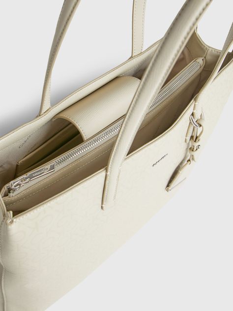 Cartera Shopper Ck Must Epi Mono Beige Calvin Klein-3