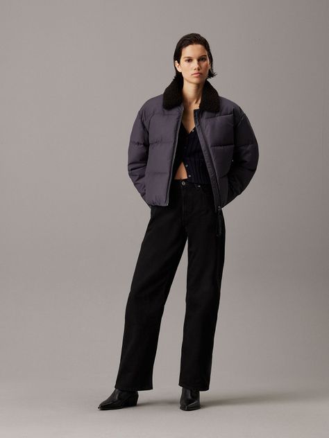Parka Aviator Puffer Negro Calvin Klein-1