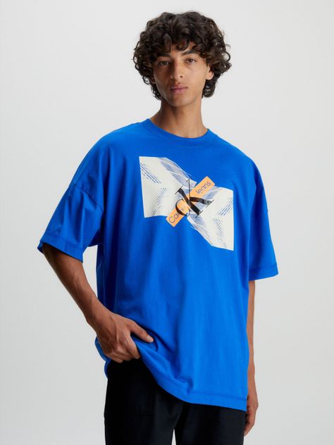 Polera Skyscraper Urban Graphic Azul Calvin Klein-0