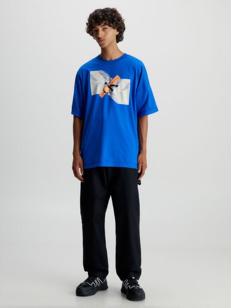 Polera Skyscraper Urban Graphic Azul Calvin Klein-1