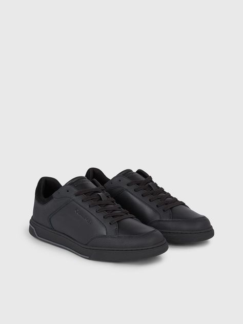 Zapatilla de Cuero Low Top Lace Up Negro Calvin Klein-0