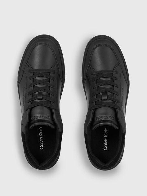 Zapatilla de Cuero Low Top Lace Up Negro Calvin Klein-2