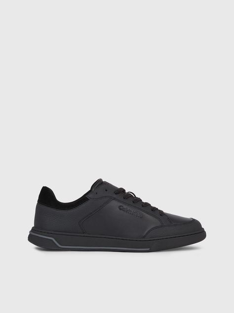 Zapatilla de Cuero Low Top Lace Up Negro Calvin Klein-4