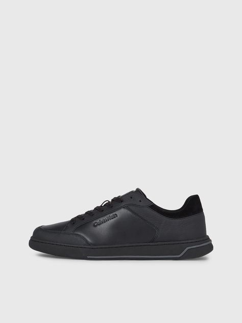 Zapatilla de Cuero Low Top Lace Up Negro Calvin Klein-5