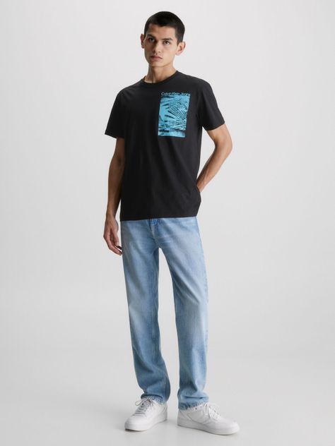 Polera Palm Print Negro Calvin Klein-1