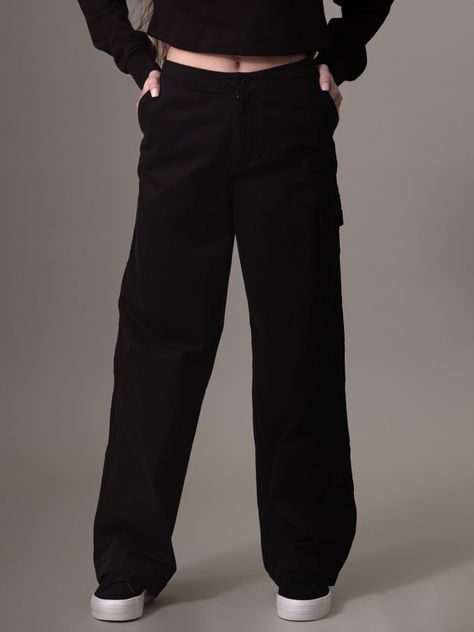 Pantalón Cargo Brushed Cotton Negro Calvin Klein-0