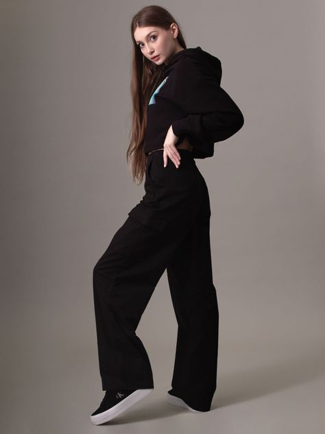 Pantalón Cargo Brushed Cotton Negro Calvin Klein-4