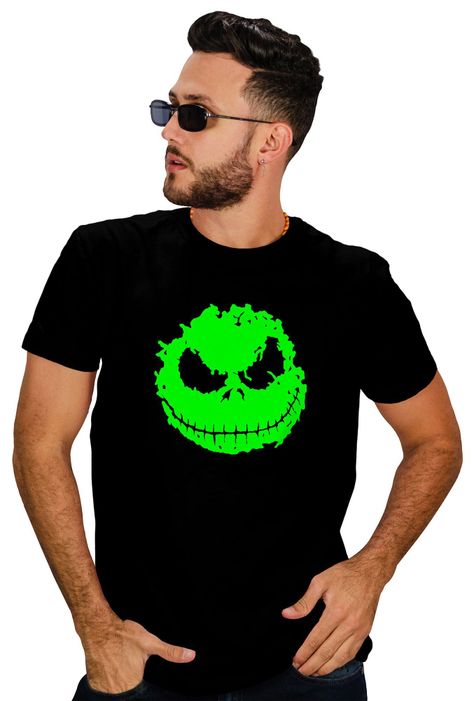 Polera hombre Halloween Efecto Fosforescente D12-1
