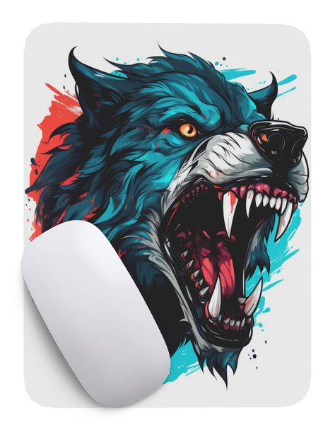 Mouse Pad Lobo Arte de animales - 17cm X 21cm D11-0