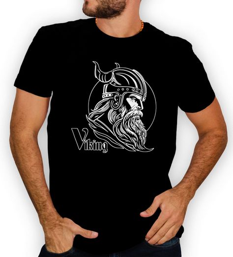 Polera hombre diseño Vikingo Valhalla D8-0