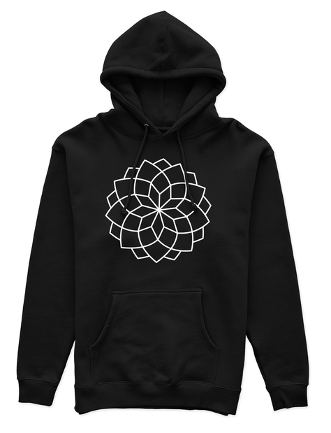Polerón Canguro Unisex Negro - Mandala-0