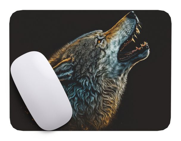 Mouse Pad Lobo Arte de animales - 17cm X 21cm D6-1