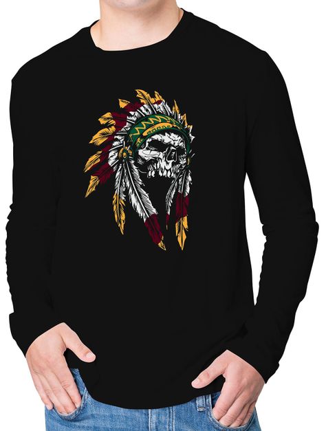Polera Manga larga Skull Calavera D9-0