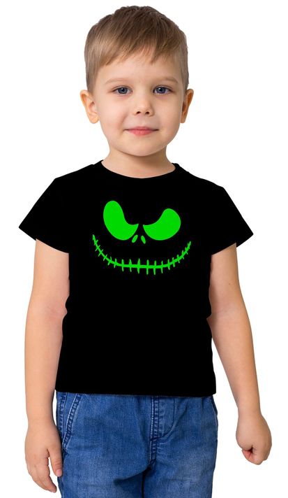 Polera niño unisex Halloween efecto fosforescente D8-1