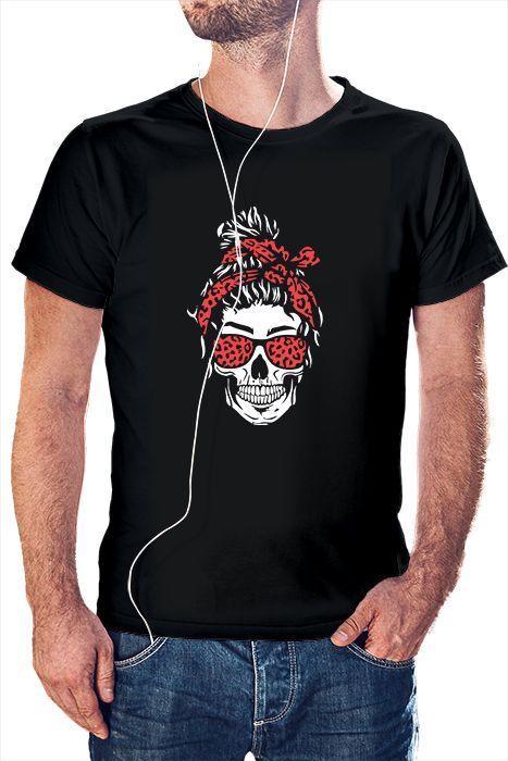 Polera Hombre diseño calavera 6-0
