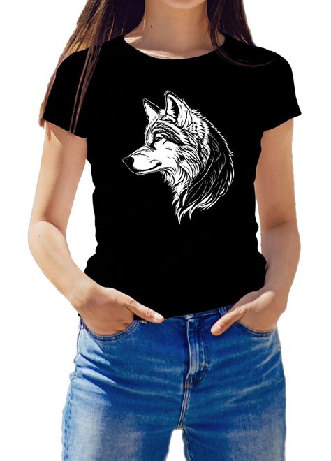 Polera mujer diseño Lobo D4-0