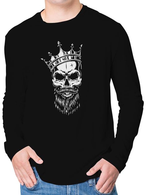 Polera Manga larga Skull Calavera D7-0