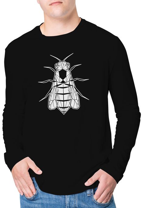 Polera Manga larga Abeja geométrica-0