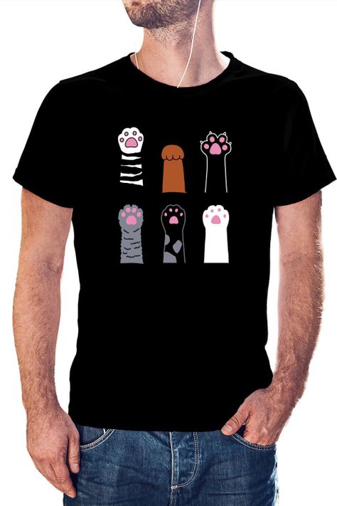 Polera Hombre diseño gatito gato D3-0