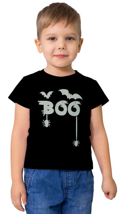 Polera niño unisex Halloween efecto fosforescente D7-0