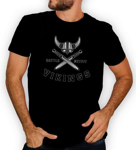 Polera hombre diseño Vikingo Valhalla D32-0