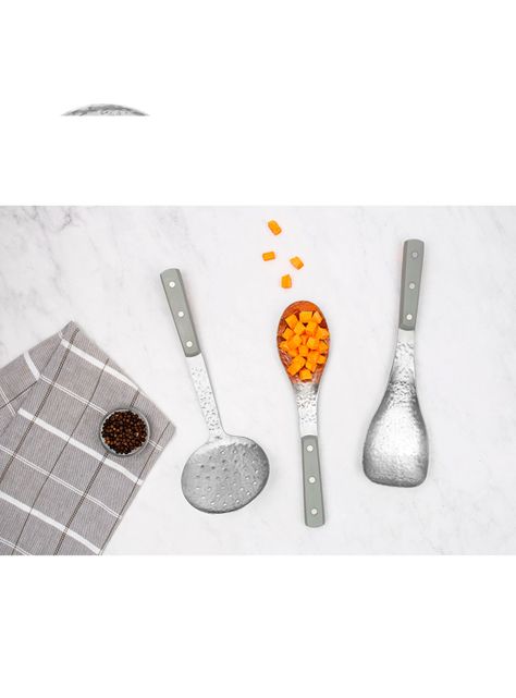 Set De Utensilios Mad Hungry Acero Inoxidable 3 Piezas Gris-1