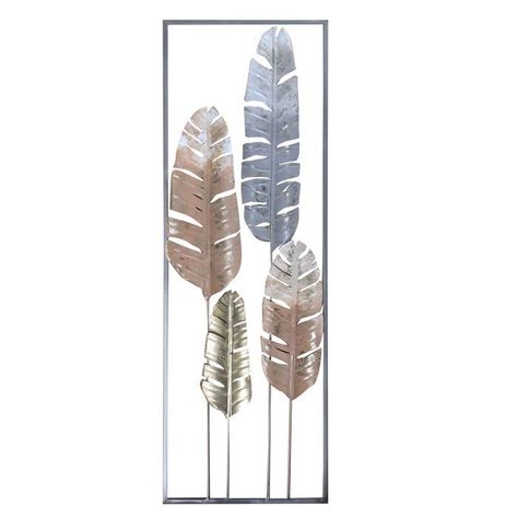 METAL WALL DECOR FOUR LEAVES (31 x 3 x 90 cm)-0
