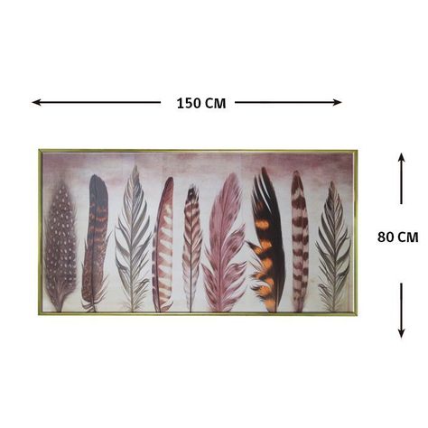 CUADRO MI COLECCIÓN DE PLUMAS (150x 4 x 80 x cm)-1