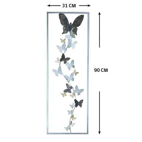 METAL WALL DECOR BUTTERFLIES (31 x 3 x 90 cm)-2