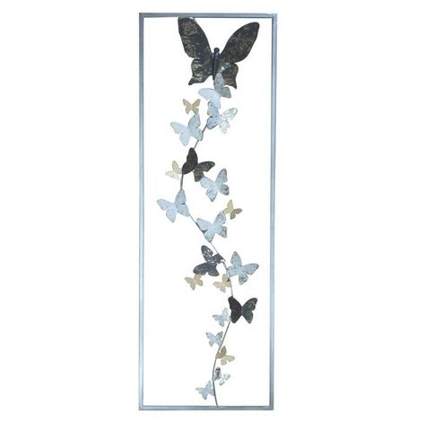 METAL WALL DECOR BUTTERFLIES (31 x 3 x 90 cm)-0
