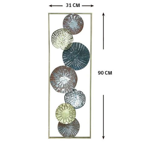 METAL WALL DECOR SOFT COLORS (31 x 3 x 90 cm)-2