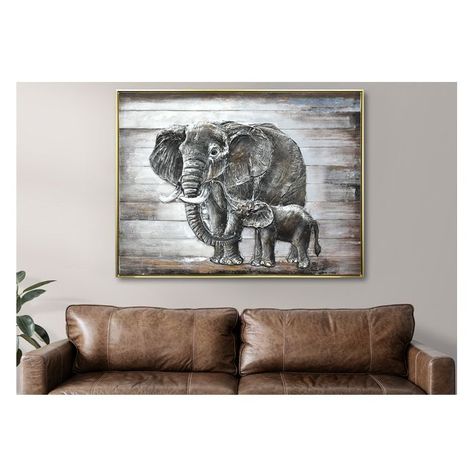 CUADRO MAMA ELEFANTE (120 x 4 x 90 cm)-2
