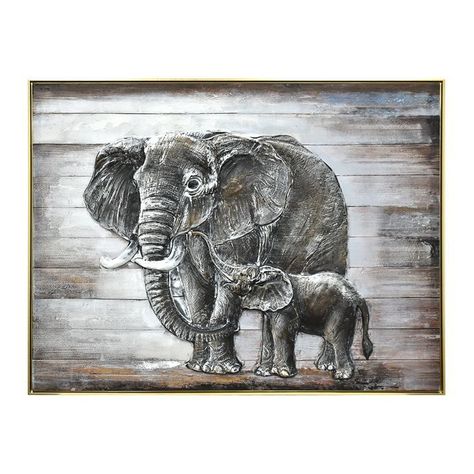 CUADRO MAMA ELEFANTE (120 x 4 x 90 cm)-0