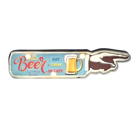 LETRERO VINTAGE LED BEER (41 x 5 x 9.5 cms.)-0