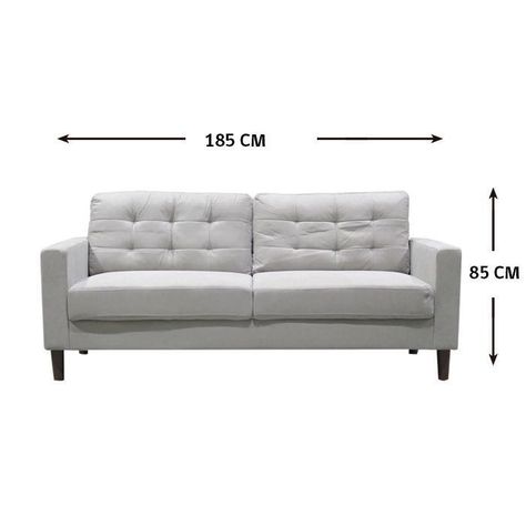 SOFA PALOMINO 3C BEIGE (185 x 80 x 85 cm)-2