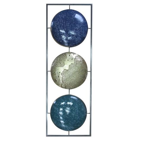 METAL WALL DECOR THREE WORLDS (31 x 3 x 90 cm)-0