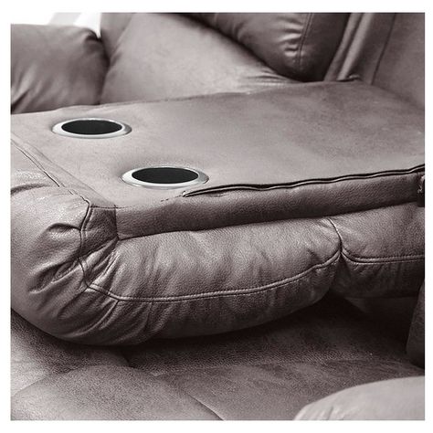 Sofá Reclinable c/Consola 3 Cuerpos Coffe Premium Rosario-7