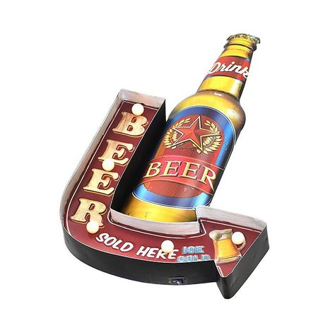 LETRERO VINTAGE LED BEER (31 x 5 x 53 cms.)-1