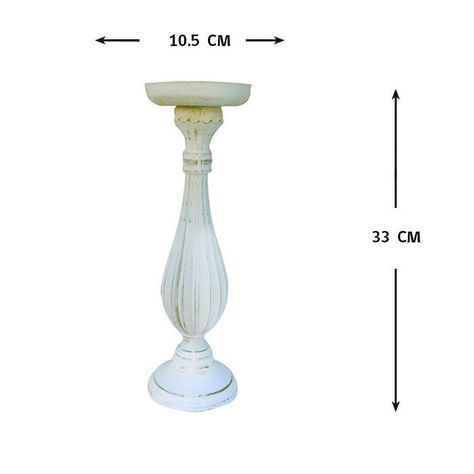 CANDELABRO WHITE CALVIN XL ( 10.5 x 10.5 x 33 cm)-2